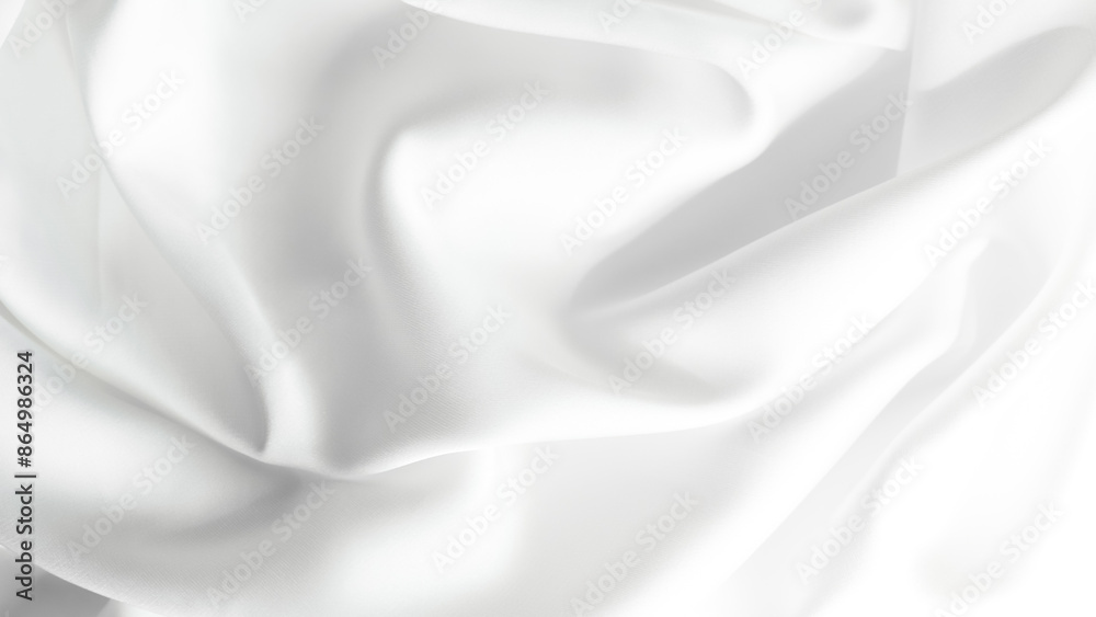 Obraz premium white silk fabric background curly lines