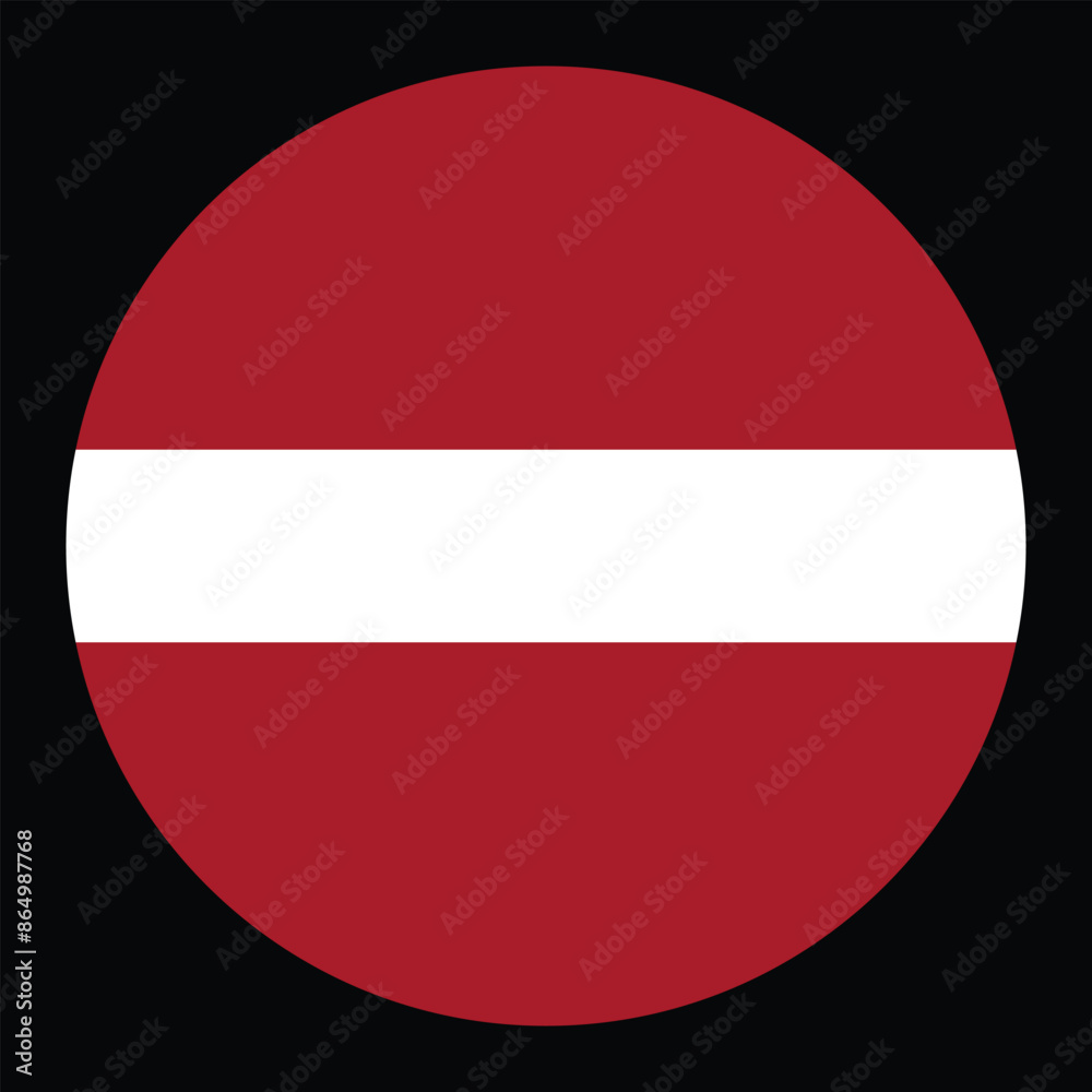 Circle badge Latvia flag button vector illustration isolated. Europe state. EU country national symbol. Roundel Latvia flag emblem banner. Circle badge Latvia flag button vector illustration isolated. Europe state. EU country national symbol. Roundel Latvia flag emblem banner.