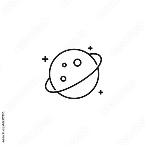 Planet icon vector. EPS 10 editable vector