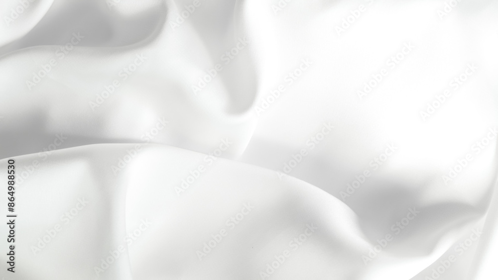 Obraz premium white silk fabric background curly lines