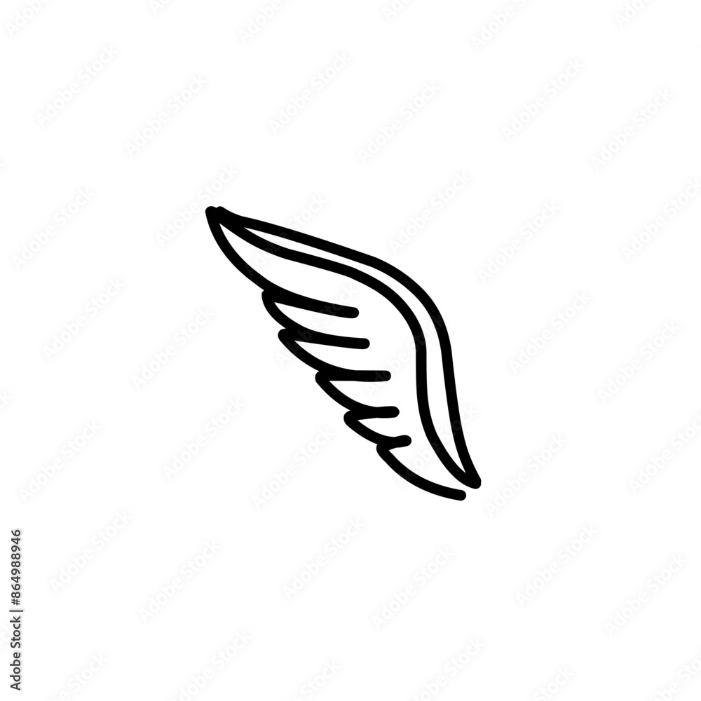 wing doodle icon wing doodle icon