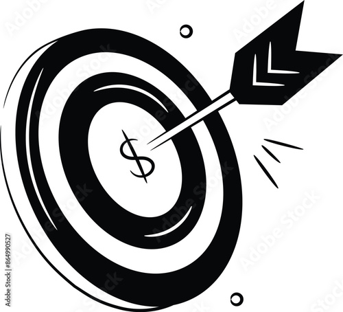 Grab this carefully crafted vector of business target in trendy style, financial focus icon design