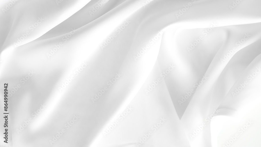 Fototapeta premium white silk fabric background curly lines