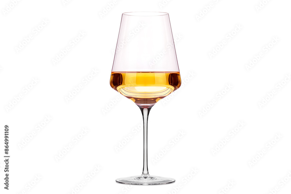 A glass with white wine isolated on white background. Rose wine splashing in glassware. A glass with white wine isolated on white background. Rose wine splashing in glassware.