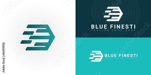 Abstract initial letters BF or FB logo in green color isolated on multiple background colors. The logo is suitable for programming services logo vector design illustration inspiration templates.