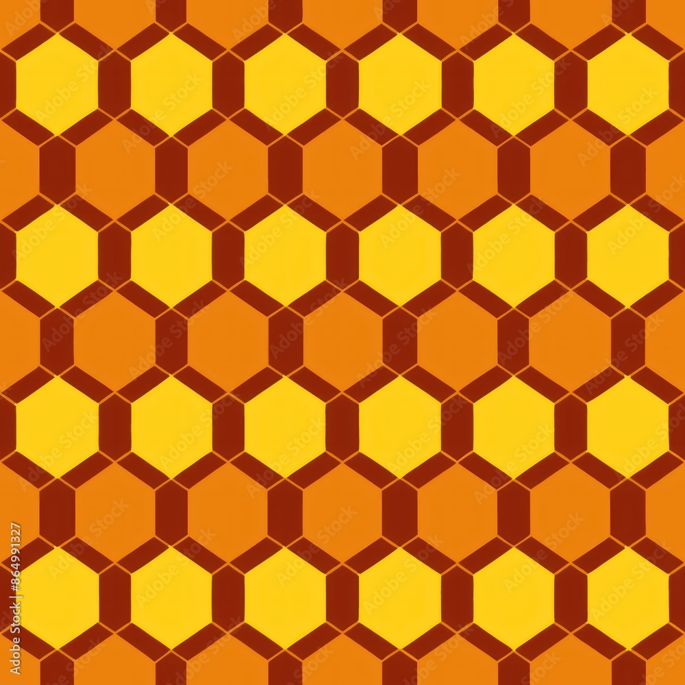 Seamless pattern of honeycomb grids with textured effects, like stone or wood, Generative AI Seamless pattern of honeycomb grids with textured effects, like stone or wood, Generative AI