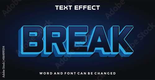 Break editable text effect