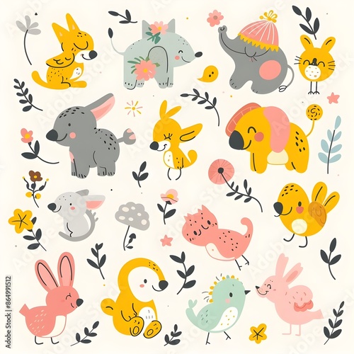 set of animals icons