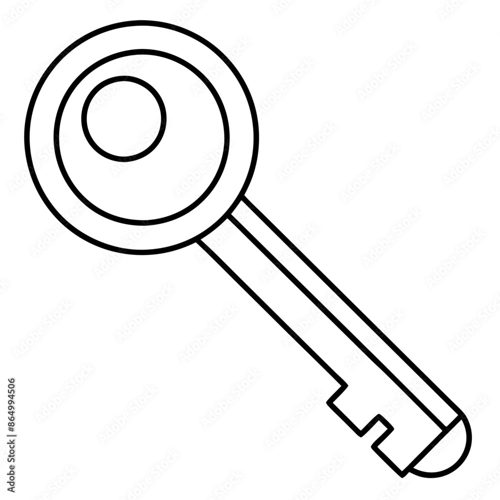 key outline coloring book page line art illustration digital drawing key outline coloring book page line art illustration digital drawing