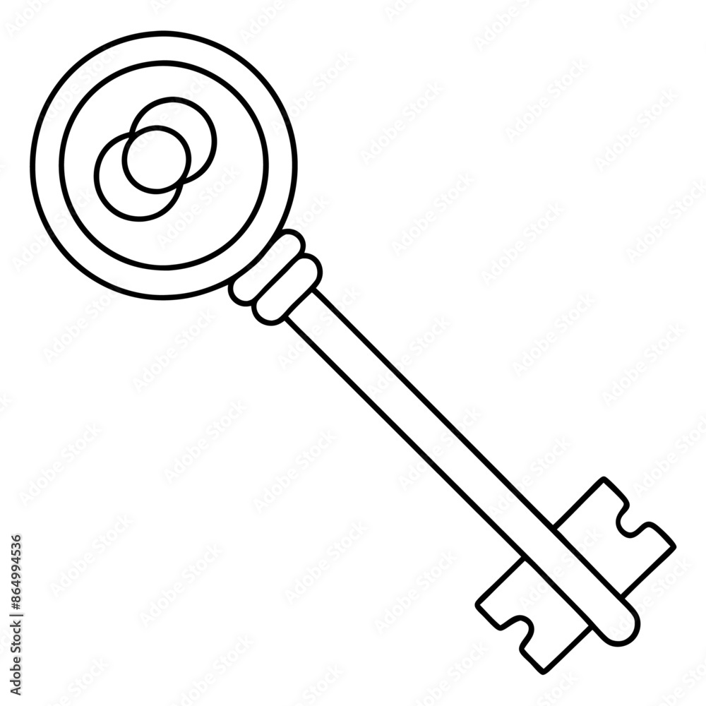 key outline coloring book page line art illustration digital drawing key outline coloring book page line art illustration digital drawing