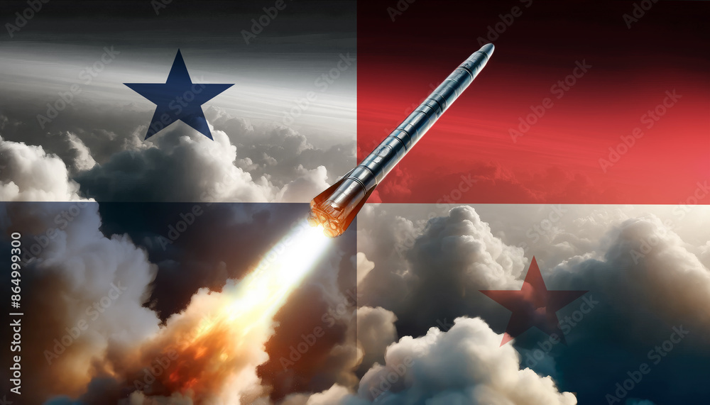 A rocket soars towards the heavens, embodying the spirit of Panama innovation and the pursuit of space exploration A rocket soars towards the heavens, embodying the spirit of Panama innovation and the pursuit of space exploration