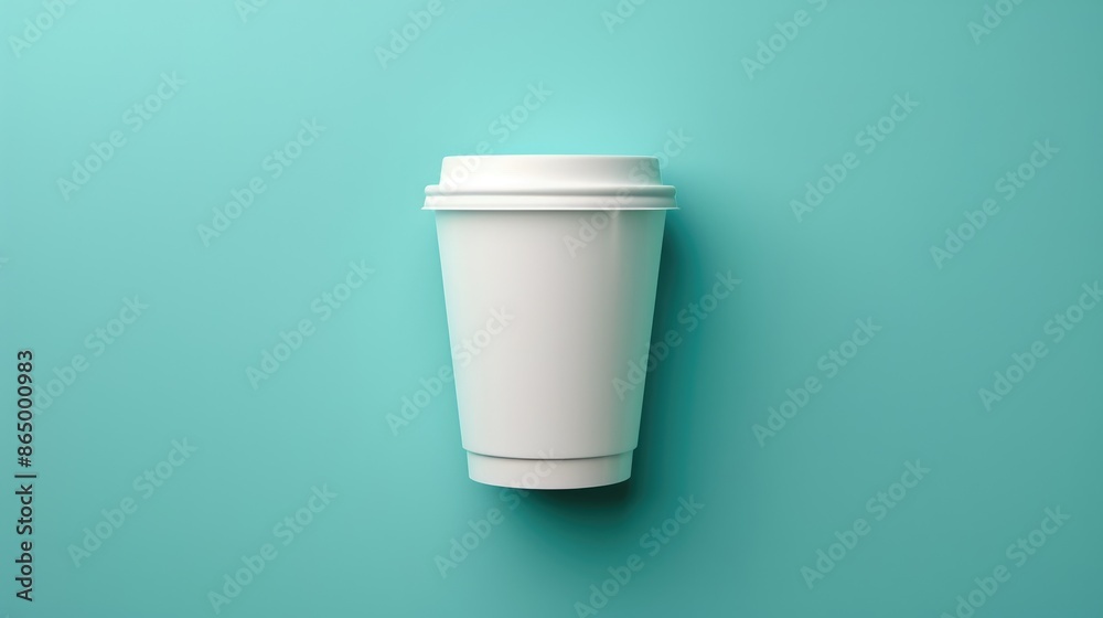 Friday Coffee Cup Concept on Cyan Background Friday Coffee Cup Concept on Cyan Background