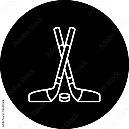 Canvas Print Ice Hockey Icon