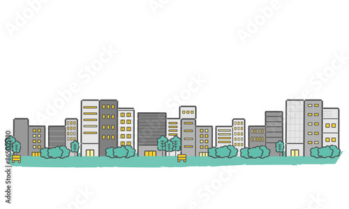 街並みのイラスト