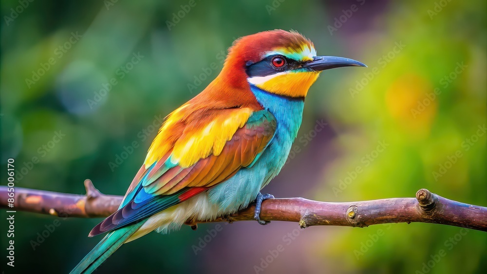 Beautiful bird with vibrant feather colors perched on a tree branch , avian, wildlife, nature, colorful, plumage, wings, feathers Beautiful bird with vibrant feather colors perched on a tree branch , avian, wildlife, nature, colorful, plumage, wings, feathers