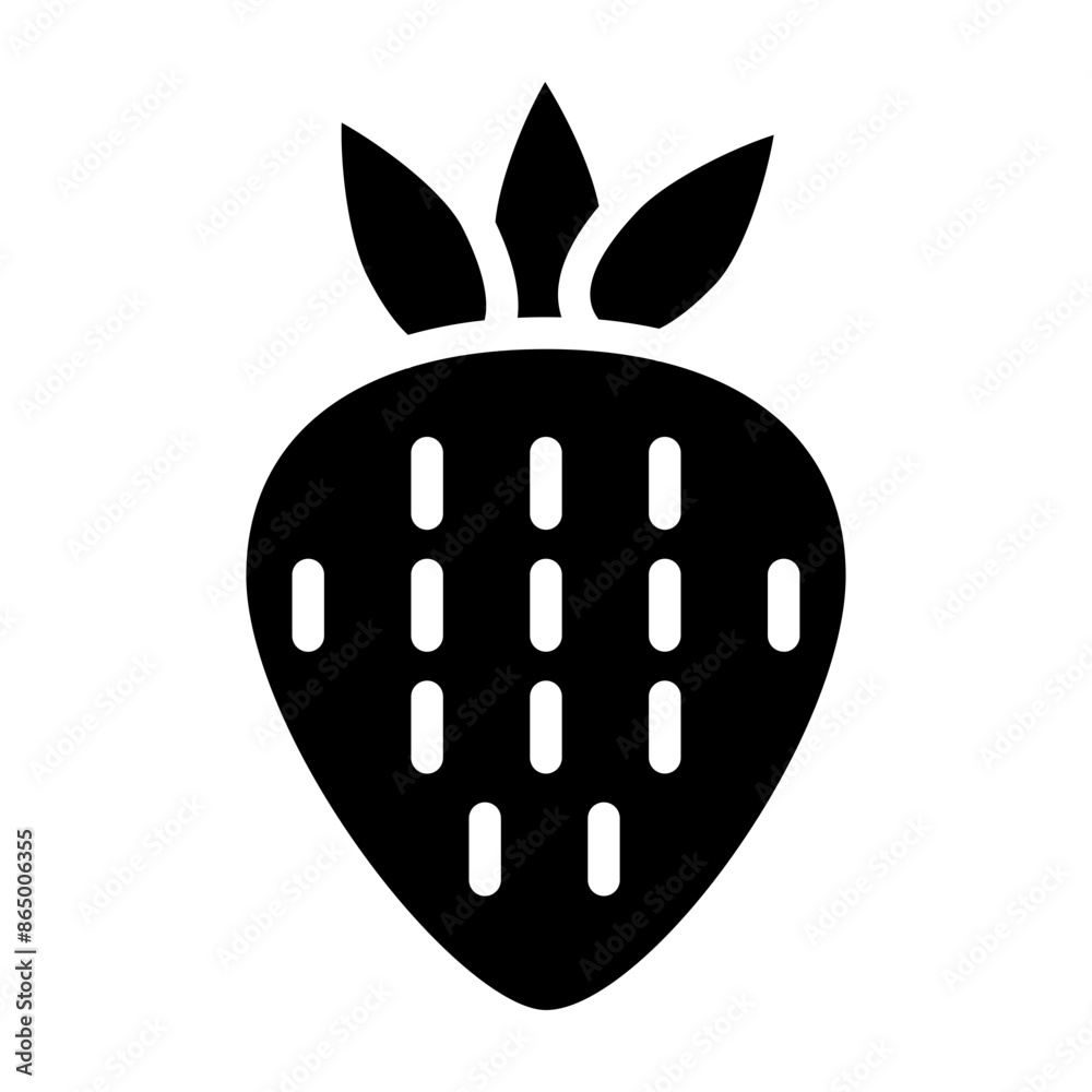 Strawberry Vector Glyph Icon Design Strawberry Vector Glyph Icon Design
