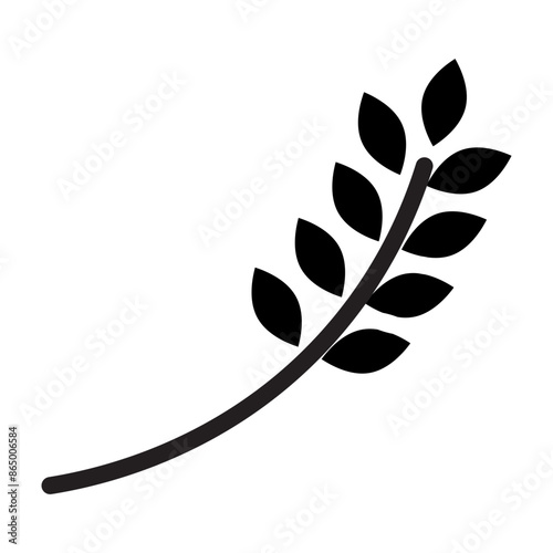 Wheat Vector Glyph Icon Design