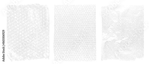 Obraz na płótnie Bubble wrap plastic texture set