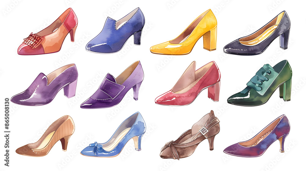 a collection of women's shoes in different styles and colors a collection of women's shoes in different styles and colors