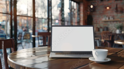 The laptop and coffee cup