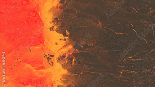 Volcanic lava landscape texture