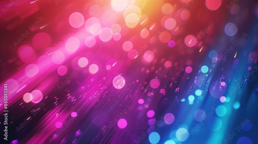 Vibrant Neon Light Streaks and Bokeh Effects in Motion Vibrant Neon Light Streaks and Bokeh Effects in Motion