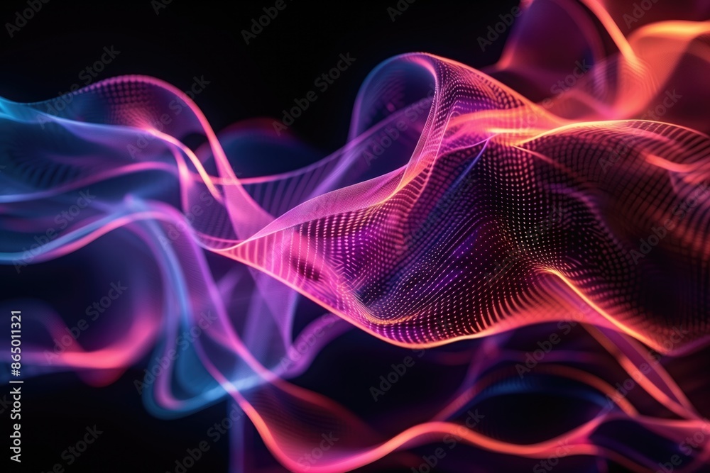 digital neon wavy background wallpaper, generative ai digital neon wavy background wallpaper, generative ai
