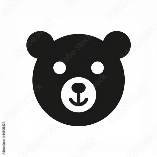 bear icon isolated on white