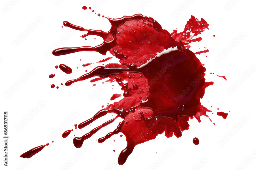 blood splash cut out, isolated on transparent background, PNG