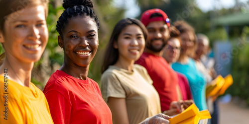 Multiethnic group of people.