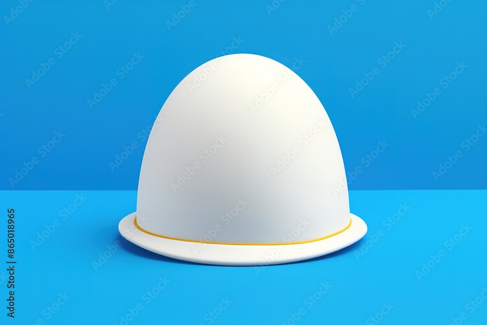 Fototapeta premium 3D rendering of beach hat on white background.