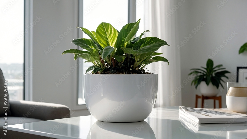 plants on a white plant pot in a condominium, growing plants in a Modern Condominium, eco, green plants, Nature in a City life, close-up plants in a white condominium. plants on a white plant pot in a condominium, growing plants in a Modern Condominium, eco, green plants, Nature in a City life, close-up plants in a white condominium.