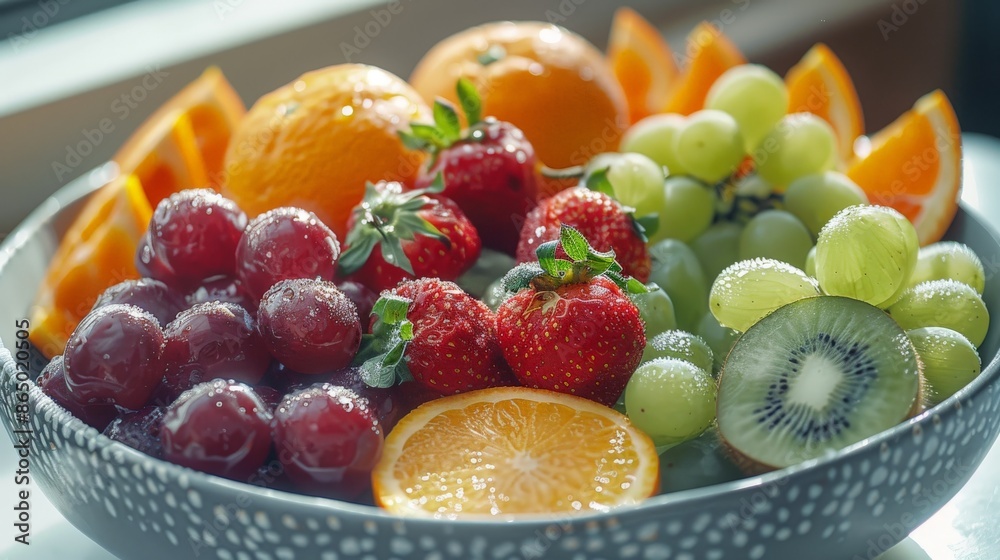 Bowl of Mixed Fresh Fruits with Oranges Bowl of Mixed Fresh Fruits with Oranges