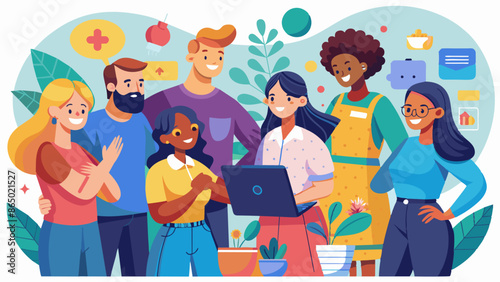 Diverse Group of People Collaborating in a Creative Workspace