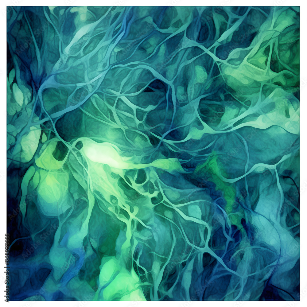 Fototapeta premium Aquatic Abstraction: A Journey Through Marine Mosaics