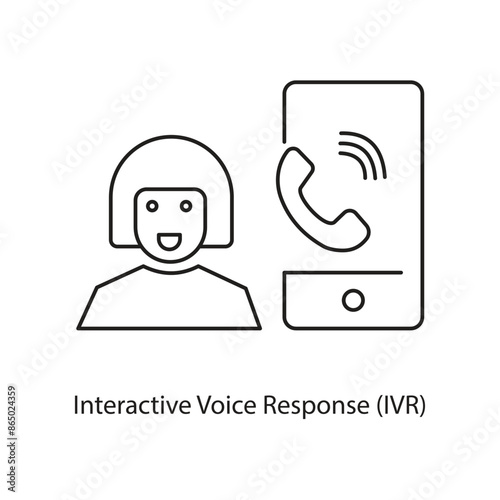 Interactive Voice Response (IVR) Icon. Vector Icon Design