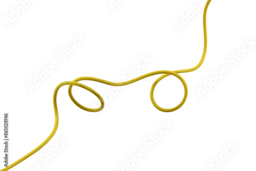 Wire cable of usb and adapter isolated on white background.Electronic Connector.Selection focus.