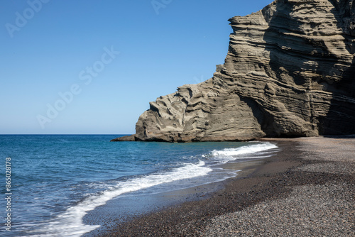 Santorini - Greece - May 17, 2024: Cape Columbo Beach, Santorini, Cycladic Islands, Greece. photo