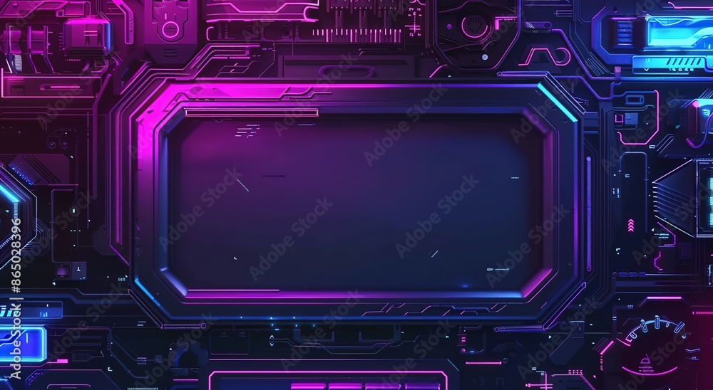 Game streaming frames with a glowing theme for live conferences of gaming streamers, including HUD frames for Twitch streaming media. Game streaming frames with a glowing theme for live conferences of gaming streamers, including HUD frames for Twitch streaming media.