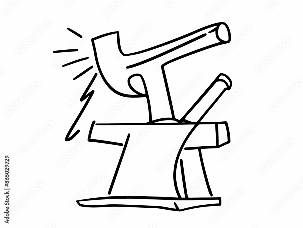 Birth of an Idea: Witnessing the Creative Spark Through a Hammer's Force on Anvil Birth of an Idea: Witnessing the Creative Spark Through a Hammer's Force on Anvil