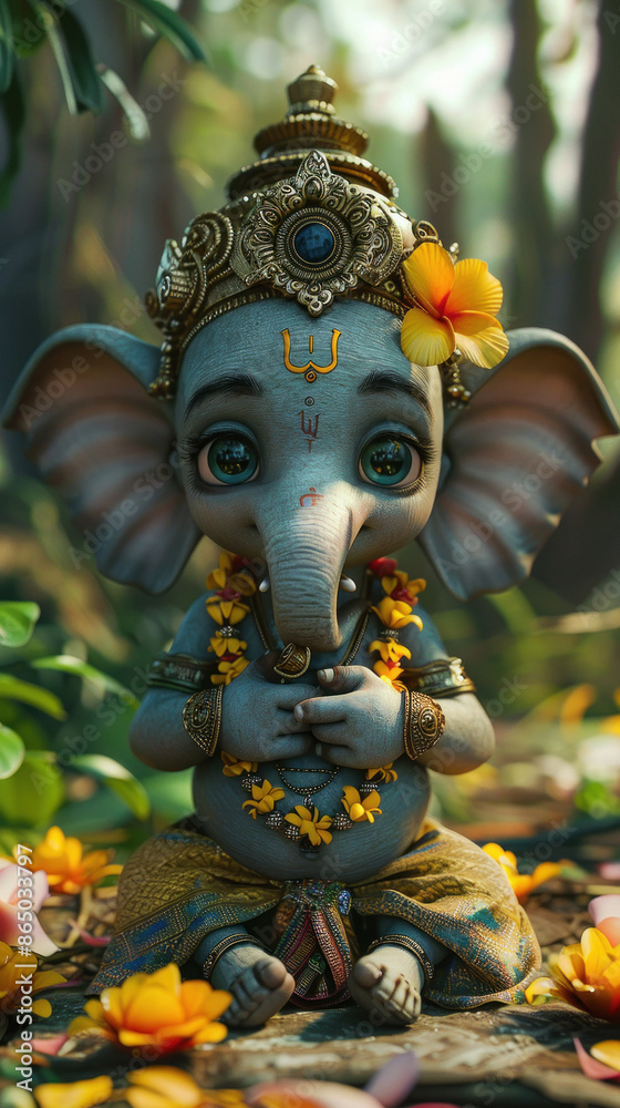 Fototapeta premium Lord Ganesha sclupture for traditional ganesha festival