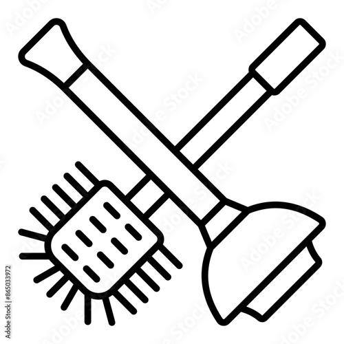 Toilet sweeping Icon