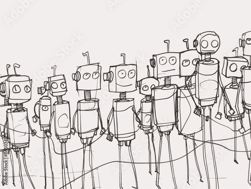 Robotic Swarm: A Depiction of Collective Intelligence and Harmonious Interdependence