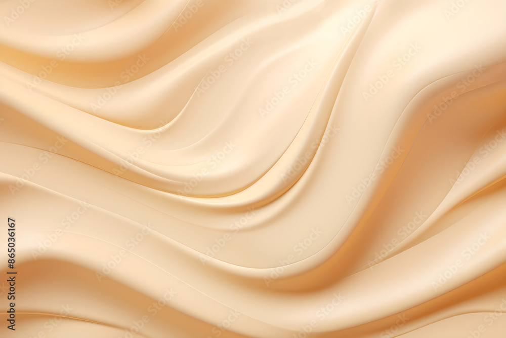 Beige silky creamy texture background with smooth waves flowing and merging, creating a soft and elegant abstract surface Beige silky creamy texture background with smooth waves flowing and merging, creating a soft and elegant abstract surface