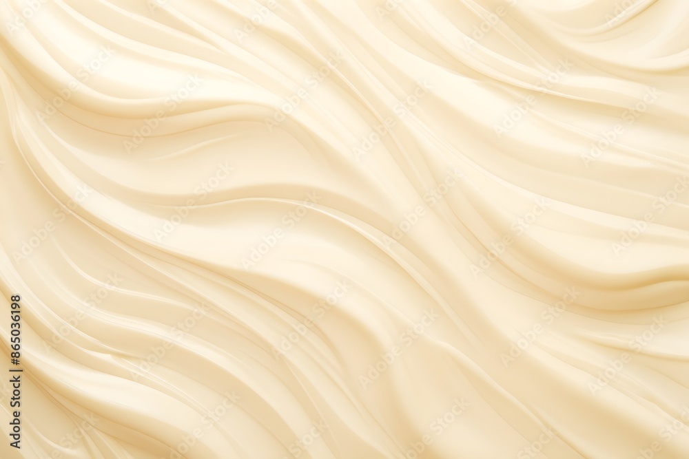 Fototapeta premium Closeup abstract background of smooth flowing white cream is great for a food or dessert concept