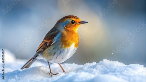 Winter-resistant bird species with long lifespan in snowy landscape, bird, winter, cold, snow, resistance, longevity