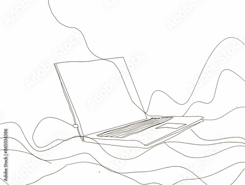 Techno-morphosis: Unveiling Digital Horizons Through the Stroke of a Single Line