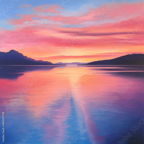 Calm Sunset Over the Sea