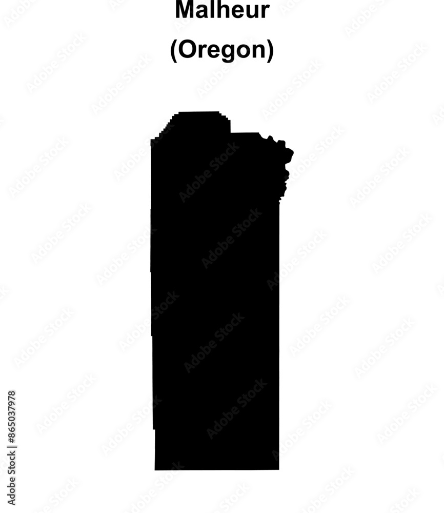 Malheur County (Oregon) blank outline map Malheur County (Oregon) blank outline map