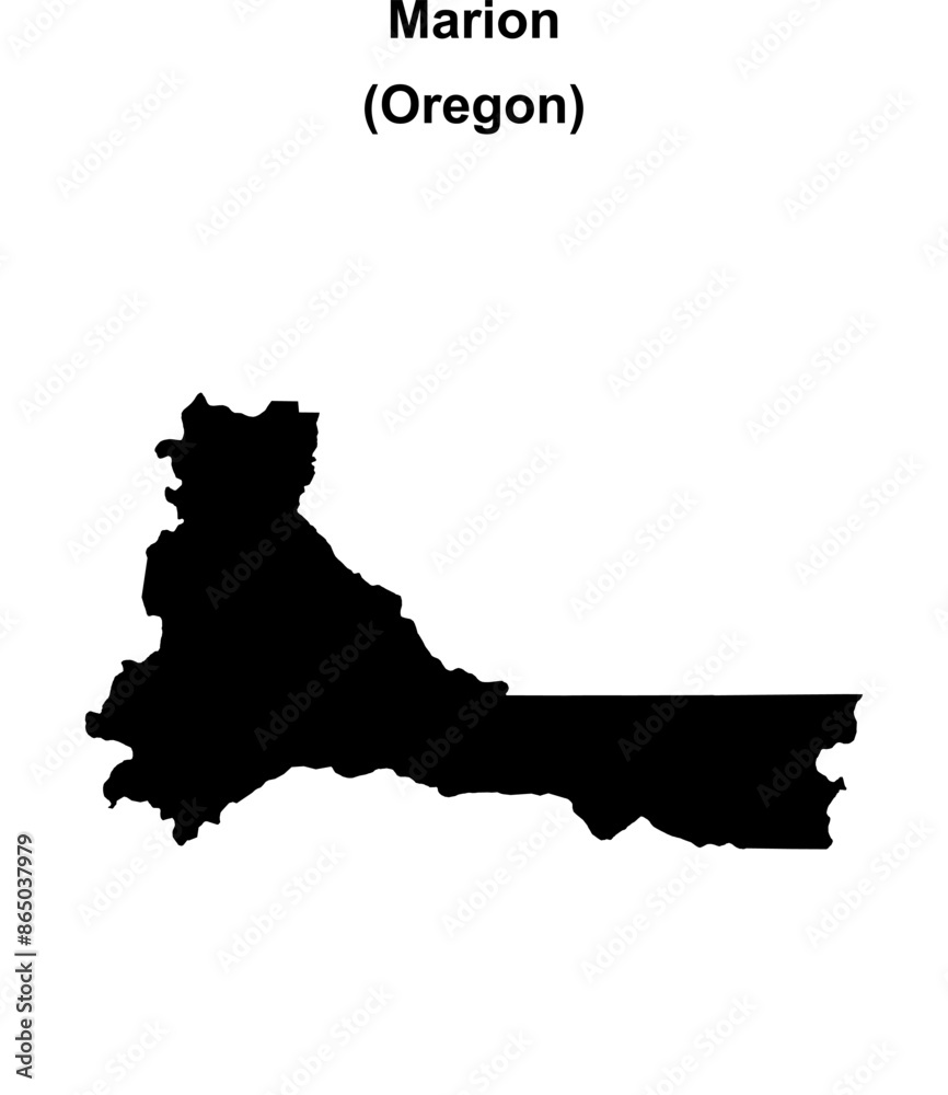 Marion County (Oregon) blank outline map Marion County (Oregon) blank outline map